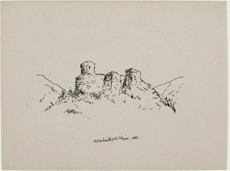 Bijele Stijene. Ostaci starog grada, 1890.