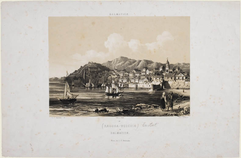 Cavtat. Pogled s mora, 1830-1856
