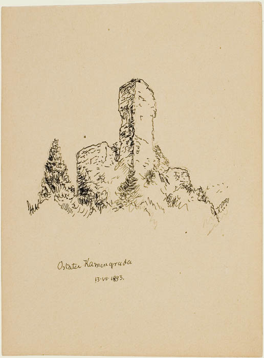 Kamengrad. Ruševine starog grada, 13. srpnja 1893.
