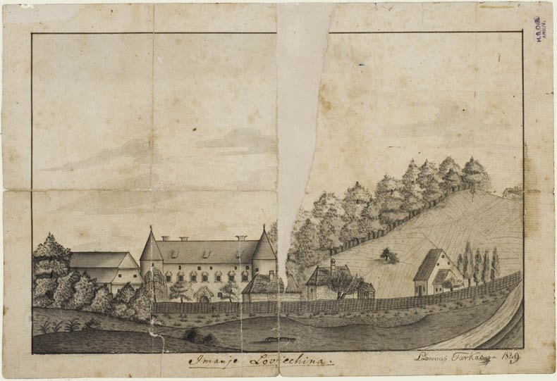 Lovrečina. Vlastelinstvo Lovrečina, 1829.