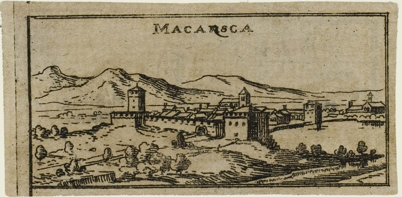 Makarska. Pogled na grad, 1500-1530